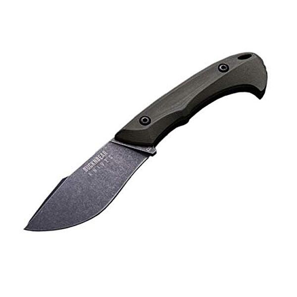 BucknBear Custom Handmade D2 Tool Steel Fixed Blade Hunting Knife with kydex Sheath and tek-lok Belt Clip (G10 Handle) Black