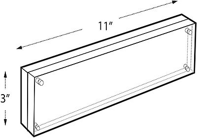 Azar Displays Acrylic Vertical/Horizontal Block Frame with Magnets