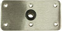 Springfield 1620005 Standard Rectangular Seat Base for Kingpin Post - 4" x 8", Satin Finish