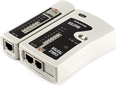 Monoprice RJ-11 and RJ-45 Modular Plug Tester - Gray