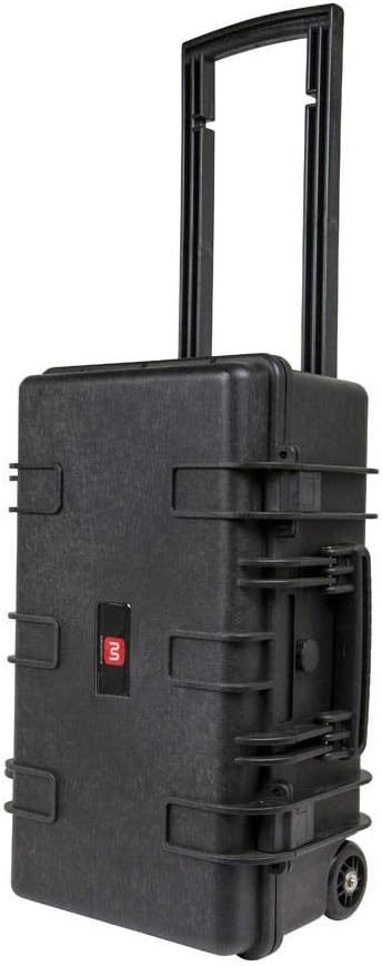 Monoprice Weatherproof Hard Case - 22 x 14 x 10 Inches, With Wheels and Customizable Foam, Shockproof, IP67