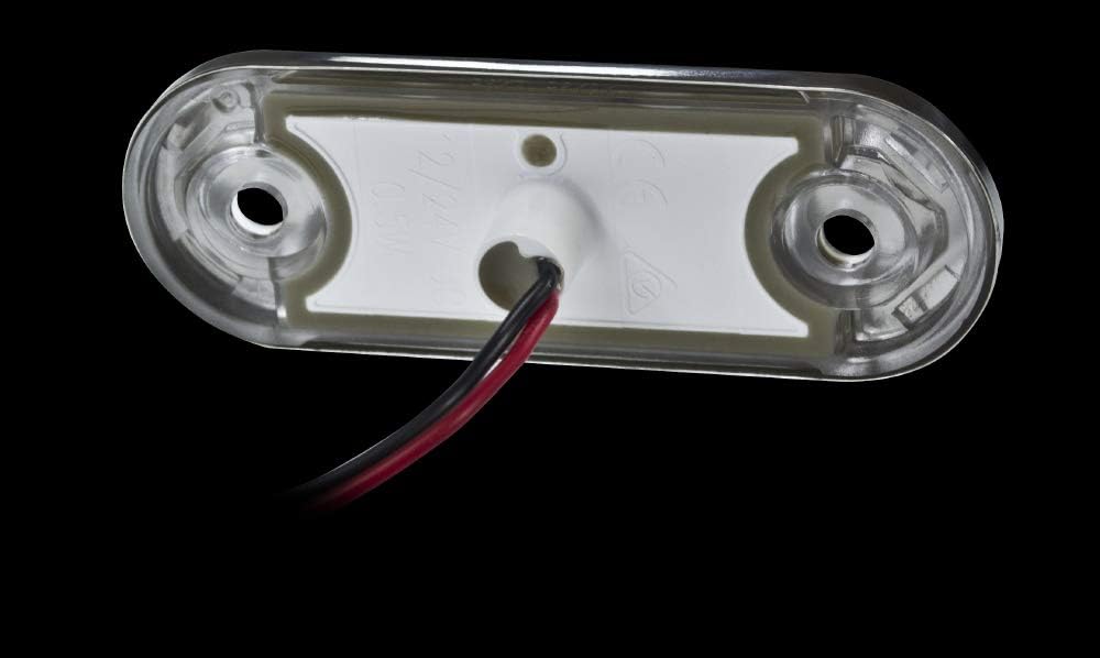 Hella Marine Surface Mount Oblong LED Courtesy Lamp - Red LED - Stainless Steel Bezel