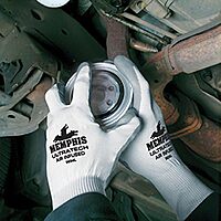 MCR SAFETY Ultratech Air Infused 15 Gauge Seamless Nylon Nitrile Dipped Palm and Fingers Gloves