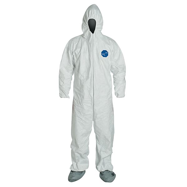 DuPont Tyvek Hooded Coveralls with Boots, White, 3X-Large, 25/Carton