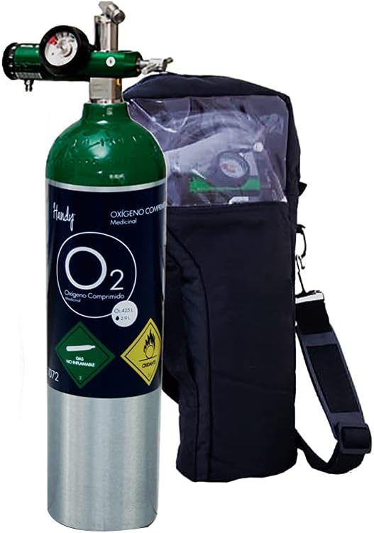 Tanque de Oxígeno Portátil 425 lts kit Con Accesorios