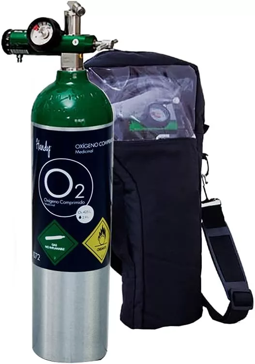 Tanque de Oxígeno Portátil 425 lts kit Con Accesorios