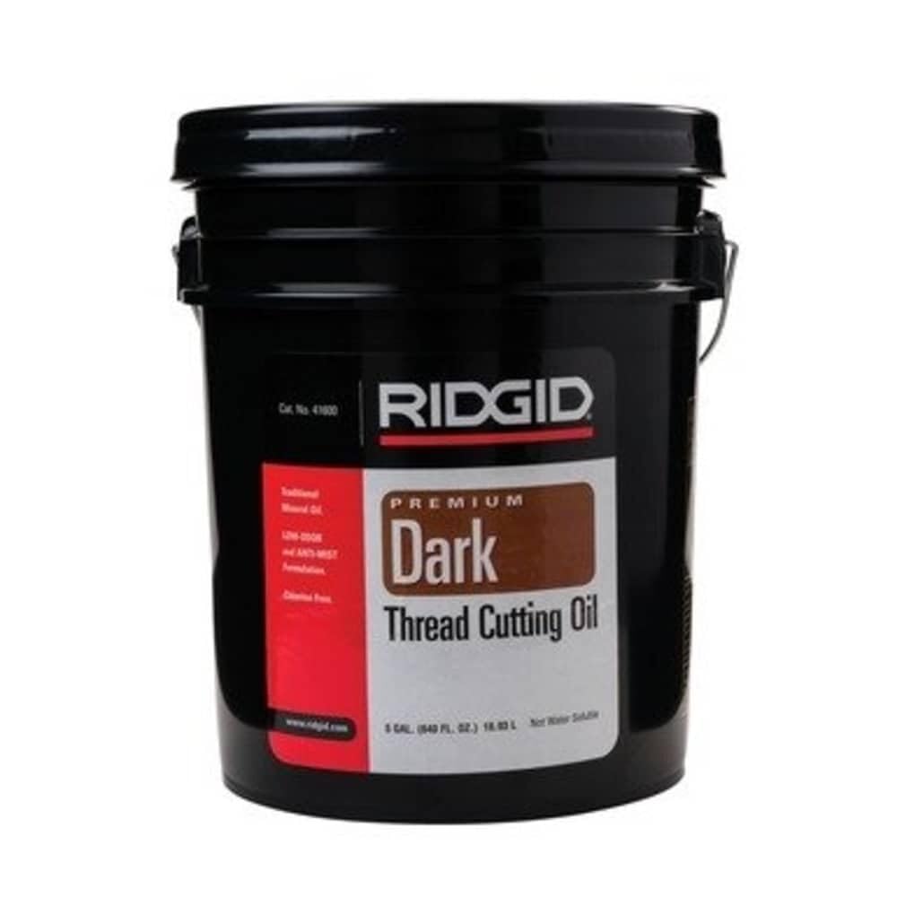 RIDGID 41600 Dark Thread Cutting Oil, 5 Gal, Chlorine-Free Lubricant for Superior Threading