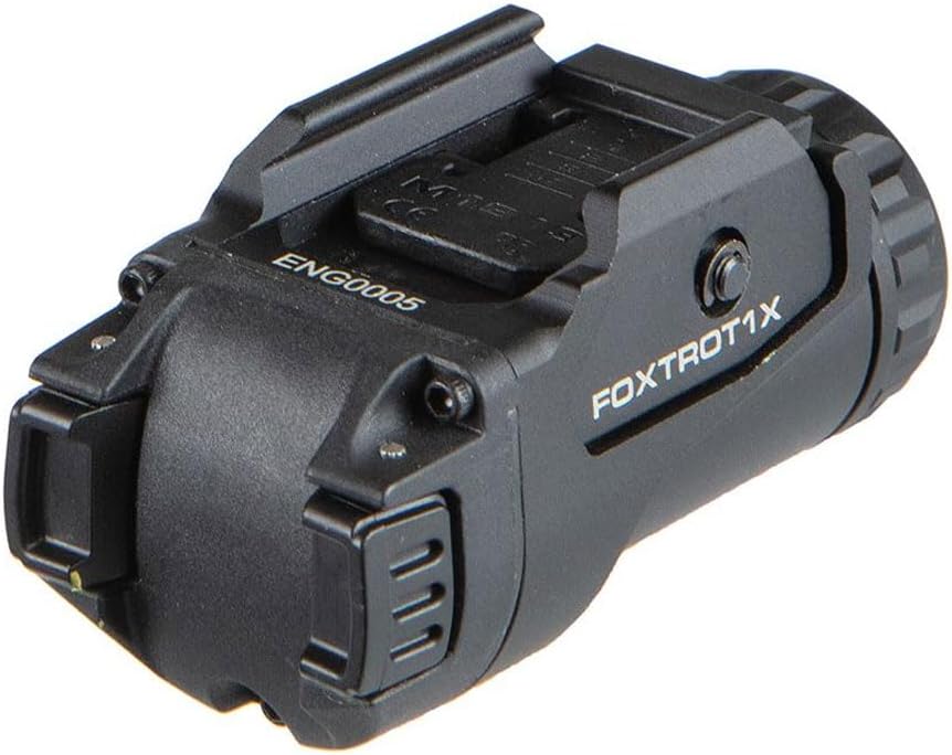 Sig Sauer Foxtrot1X 450 Lumens Compact Durable Tactical Rail-Mounted Handgun Flashlight with Ambidextrous Push-Button Side