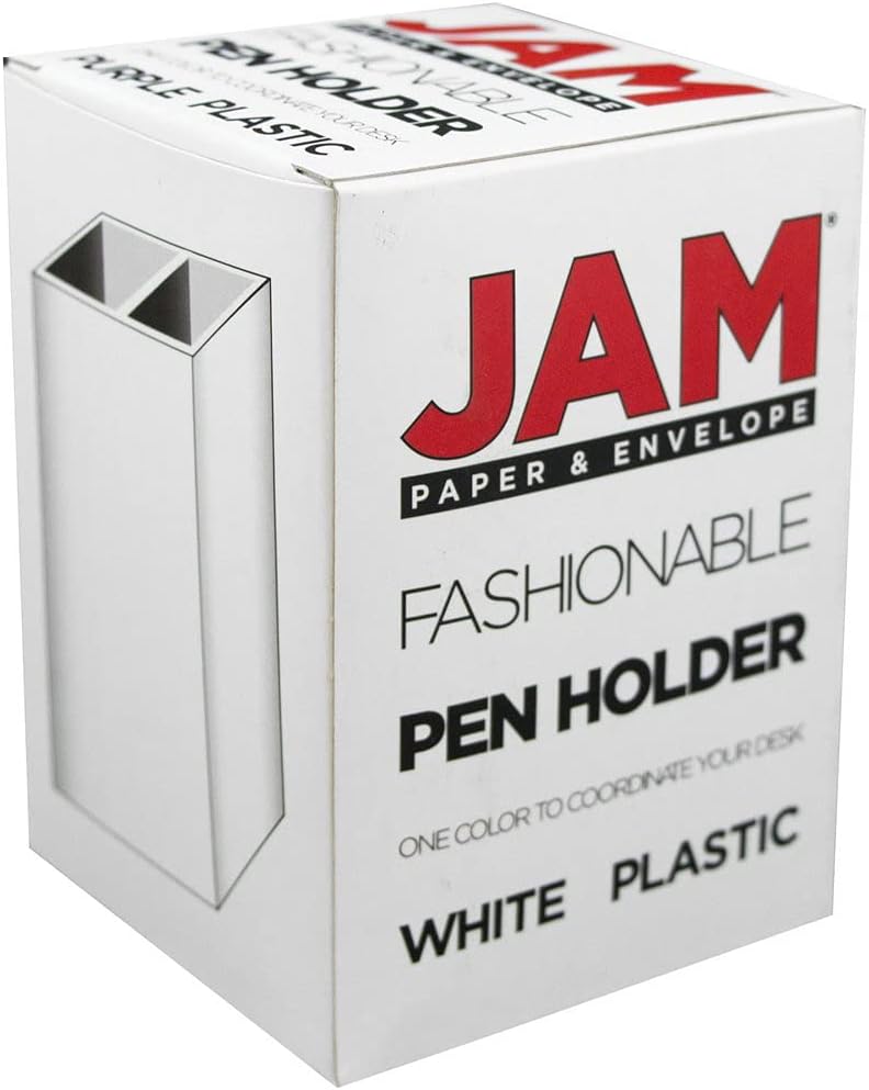 JAM PAPER Plastic Pen Holder - Desktop Pencil Cup