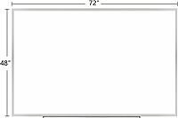 Realspace™ Magnetic Dry-Erase Whiteboard, 48'' x 72", Aluminum Frame with Silver Finish