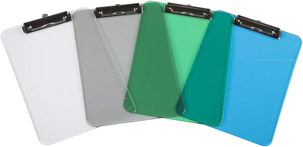 JAM PAPER Plastic Clipboards with Low-Profile Metal Clip - Letter Size