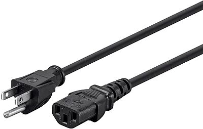 Monoprice Power Cord - NEMA 5-15P to IEC 60320 C13, 18AWG, 10A/1250W, 125V, 3-Prong