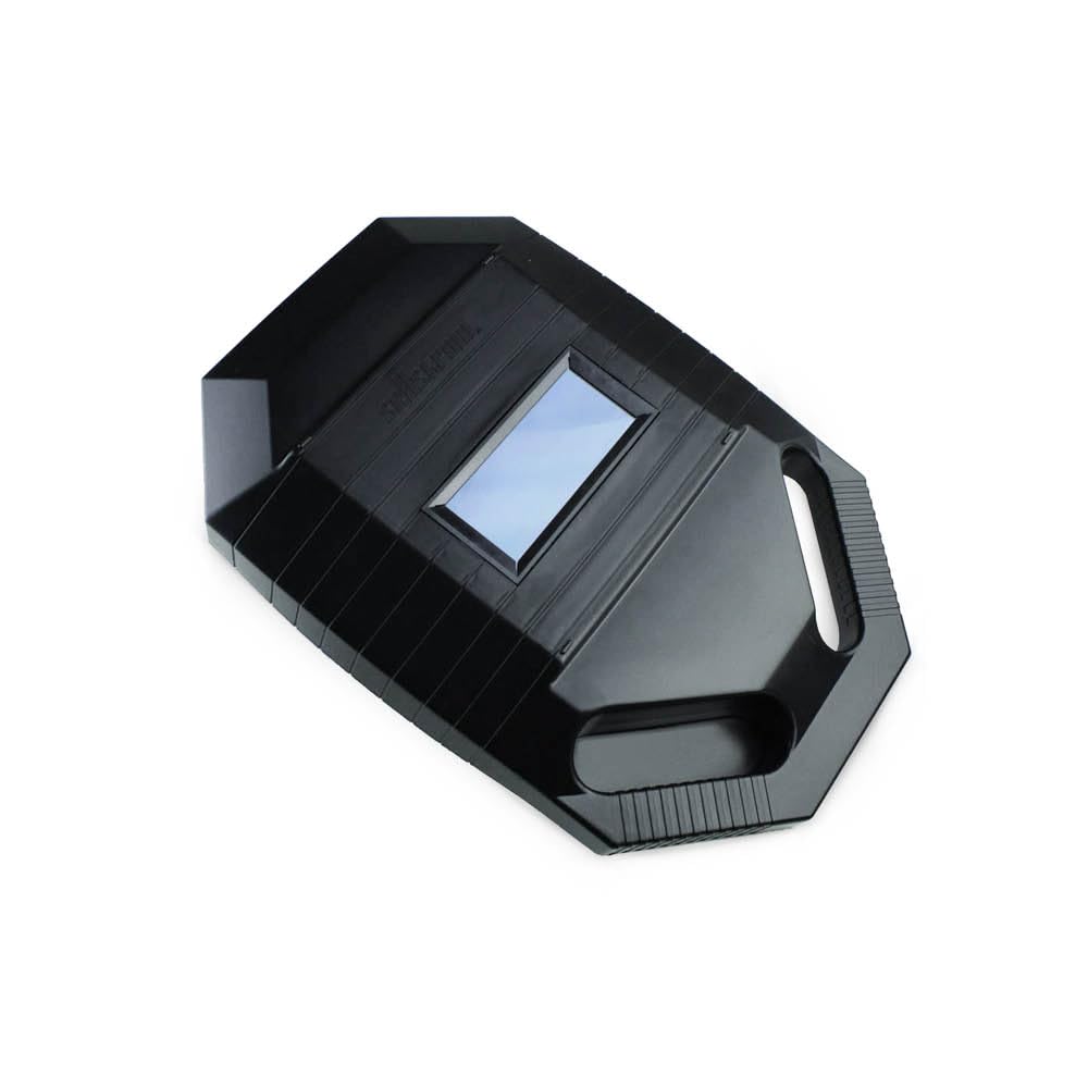 Sellstrom Lightweight, Heat Resistant Hand Held Iron Mask Welding Shield, 2" x 4.25" Shade 10 IR Plate, HDPE, Black Shield