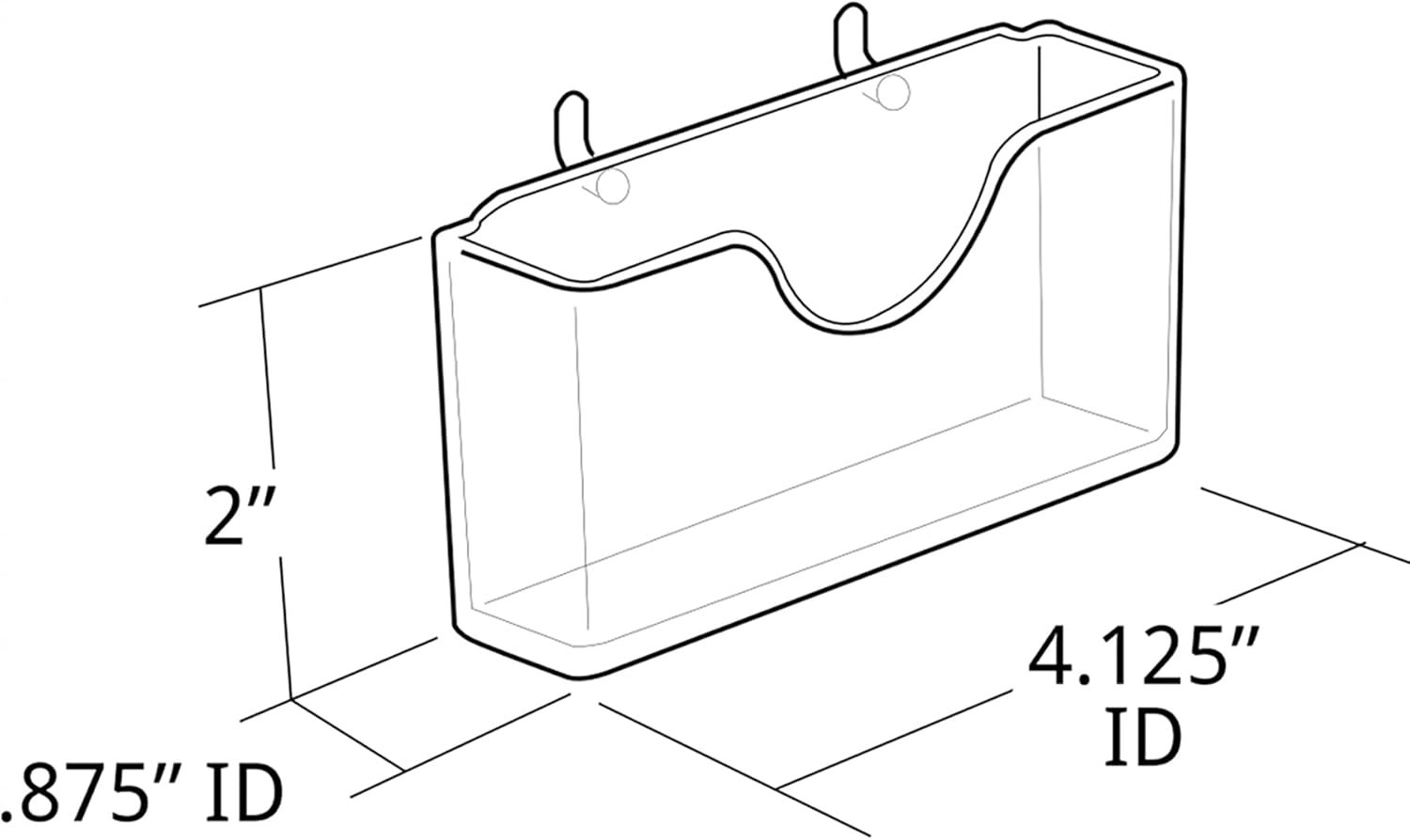 Azar Displays 252008 Business Card Holder for Pegboard/Slatwall (10 Pack)