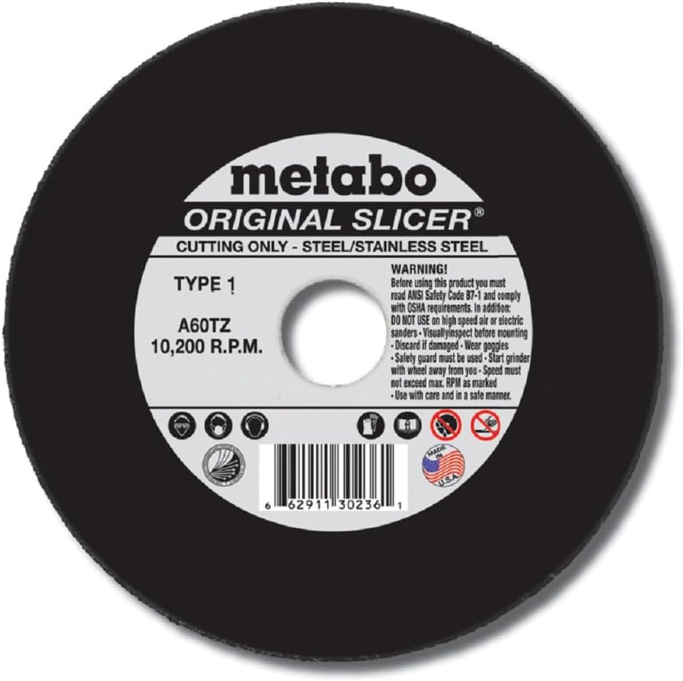 Metabo - Application: Steel/Stainless Steel - 4 1/2" x .040" x 7/8" - A60TZ Original Slicer (655331000)