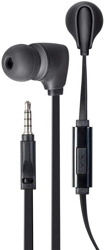Monoprice Premium 3.5mm Wired Earbuds Headphones with Microphone, 10mm Drivers, Compatible with Apple and Android Devices