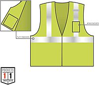 Ergodyne GloWear 8256Z Self-Extinguishing Hi-Vis Safety Vest - Type R Class 2