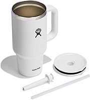 Hydro Flask Travel Tumbler with Handle, Lid and Straw - Insulated Stainless Steel