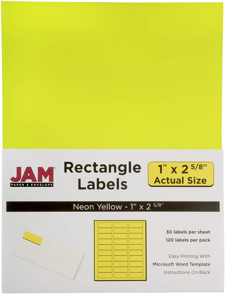 JAM PAPER Mailing Address Labels - Self-Adhesive Rectangular