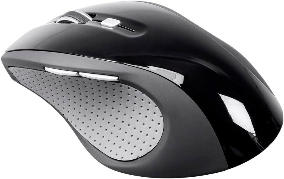Monoprice Select Wireless Ergonomic Mouse - Two Additional Buttons, 2.4 Ghz Wireless Signal, Ideal for Work, Home, Office