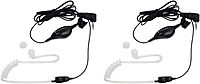 Motorola 1518 Surveillance Headsets with PTT Mic, Black - Pack of 2