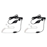 Motorola 1518 Surveillance Headsets with PTT Mic, Black - Pack of 2