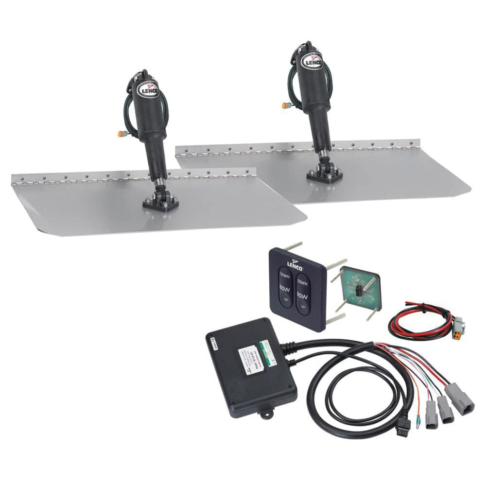 Lenco 12"x12" Standard Trim Tab Kit w/Standard Integrated Switch 12V