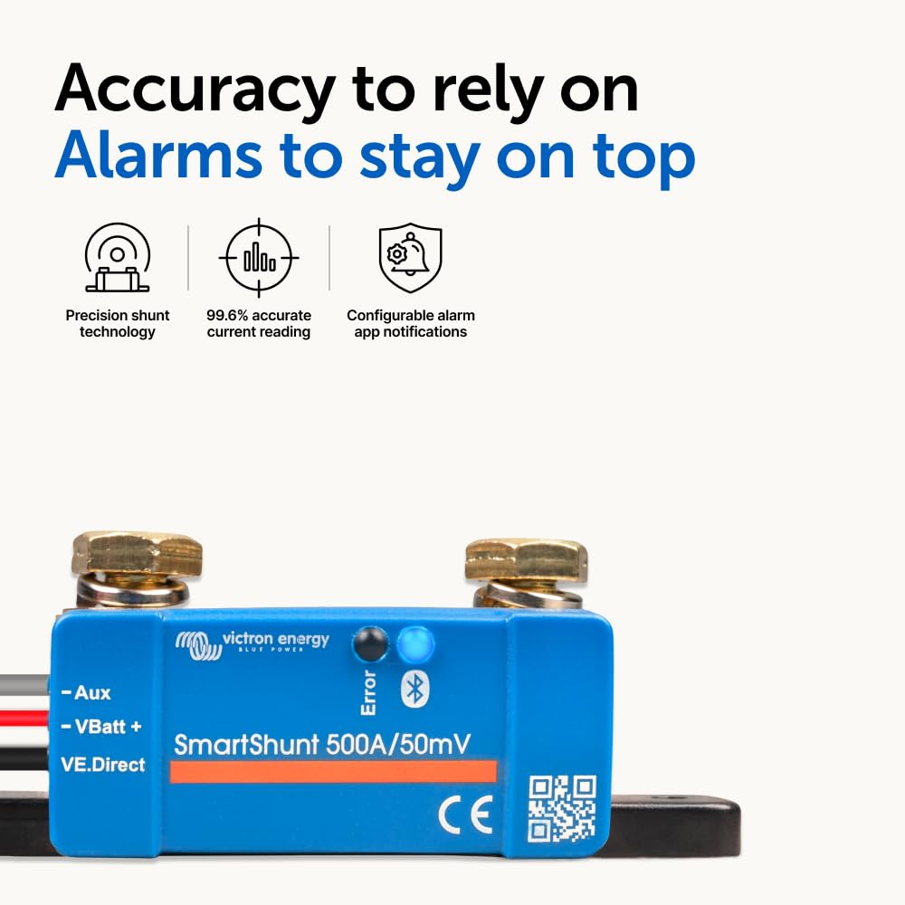 Victron Energy SmartShunt IP65 Bluetooth Battery Monitor 6.5V-70V
