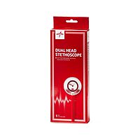 Medline MDS926206 Dual-Head Stethoscope - Latex-Free - Red