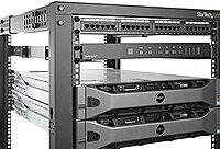 StarTech.com 1U 19 inch Server Rack Rails - 24-36 inch Adjustable Depth - Universal 4 Post Rack Mount Rails - Network Equipment/Server/UPS Mounting Rail Kit HPE ProLiant Dell PowerEdge (UNIRAILS1UB)