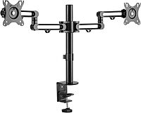 StarTech.com Desk Mount Dual Monitor Arm - Desk Clamp VESA Compatible Monitor Mount for up to 32 inch Displays - Ergonomic Articulating Monitor Arm - Height Adjustable/Tilt/Swivel/Rotating (ARMDUAL3)