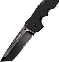 Cold Steel Recon 1 4" S35VN Razor-Sharp Blade 5.375" G-10 Handle Tactical Folding Knife w/Tri-Ad Lock, Ambidextrous Pocket/Belt Clip Tanto Point; 50/50 Plain Serrated Edge
