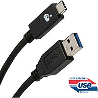 IOGEAR Charge & Sync Flip USB 3.1 Gen 2 A to C Cable 10 Gbps (USB-If) G2LU3CAM01
