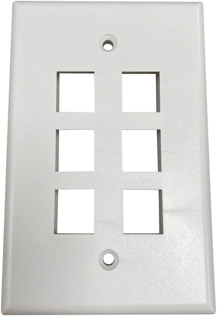 Tripp Lite Safe-IT Single-Gang Keystone Wall Plate, Ivory