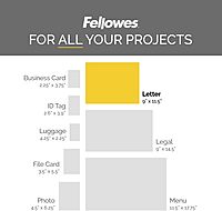 Fellowes Thermal Laminating Pouches, Letter Size 9 x 11.5 Inches