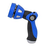 HoseCoil Thumb Lever Nozzle w/Metal Body & Nine Pattern Adjustable Spray Head