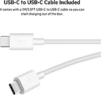 Belkin USB C Charger Block 37W - Power Delivery 25W USB-C Port + 12W USB-A Port for PPS Charging Apple iPhone 16, 16 Plus, 16 Pro, 16 Pro Max, 15 Pro, Samsung Galaxy S25,Nintendo Switch 2 & More