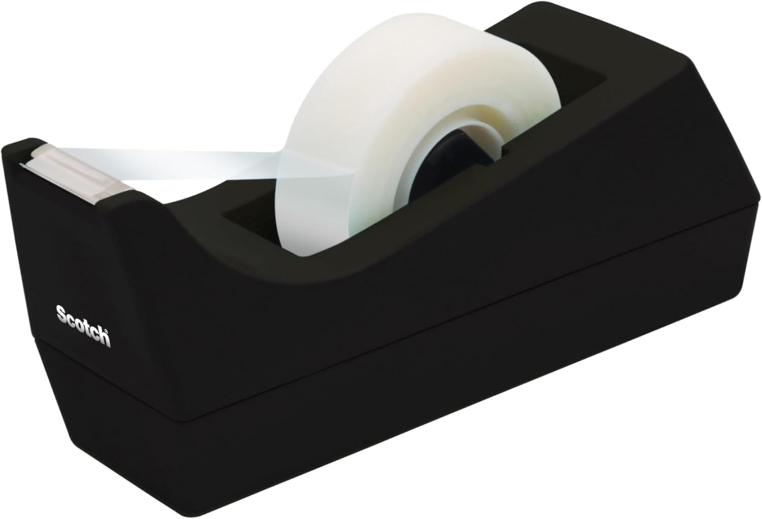 Scotch Classic Desktop Tape Dispenser, Black, 1-inch Core, Made from 100% Recycled Plastic, 1 Dispenser