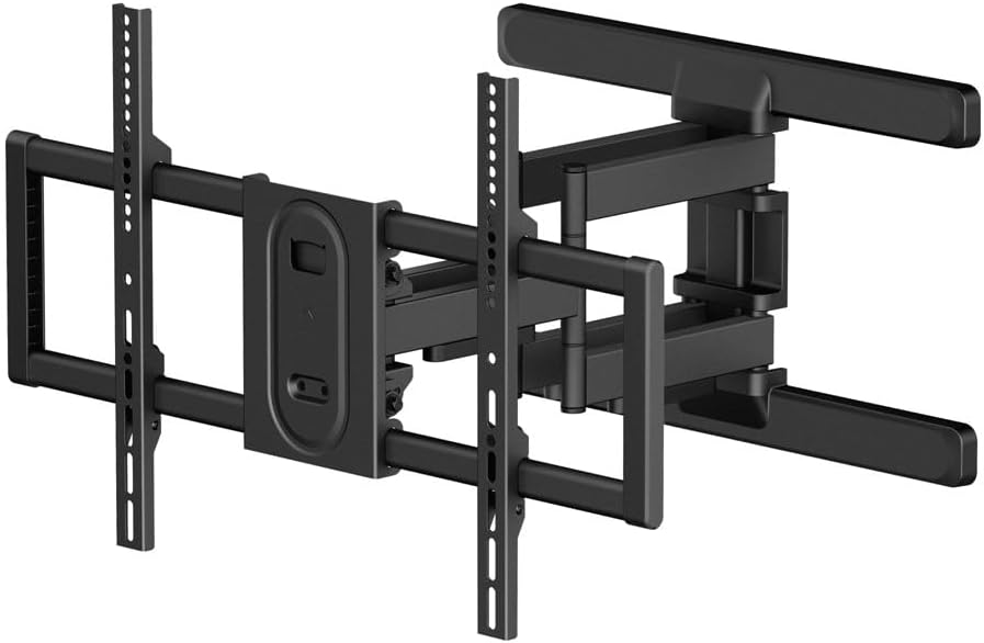 Monoprice Essential Full Motion TV Wall Mount Bracket Low Profile for 37" to 80" TVs up to 99lbs, Max VESA 600x400