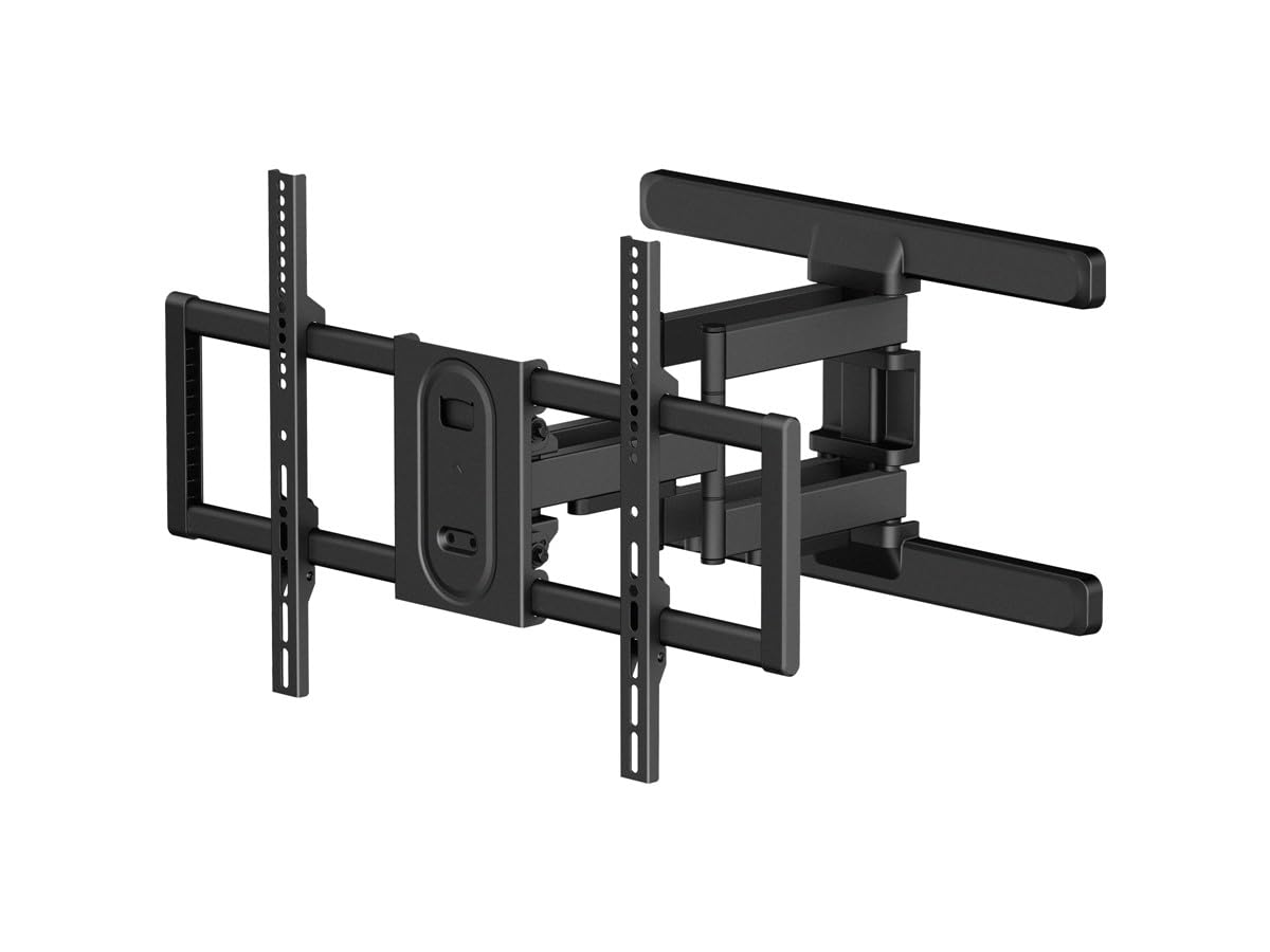 Monoprice Essential Full Motion TV Wall Mount Bracket Low Profile for 37" to 80" TVs up to 99lbs, Max VESA 600x400