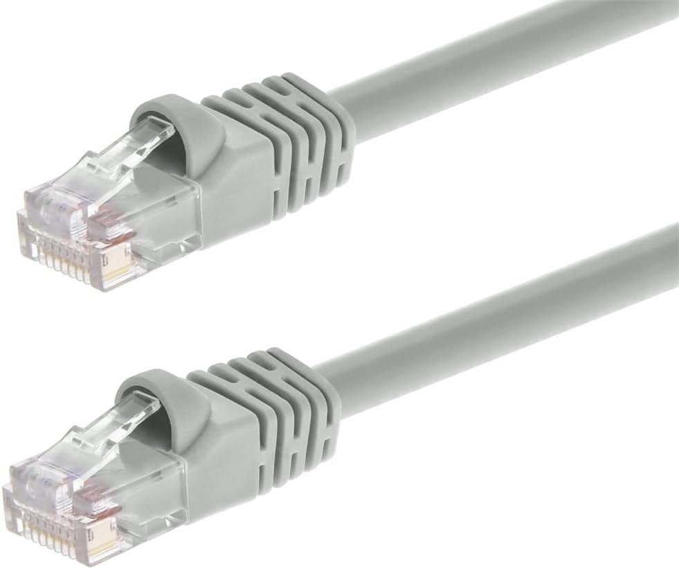Monoprice 5FT 24AWG Cat6 550MHz UTP Ethernet Bare Copper Network Cable - Gray Gray 1 Count (Pack of 1)