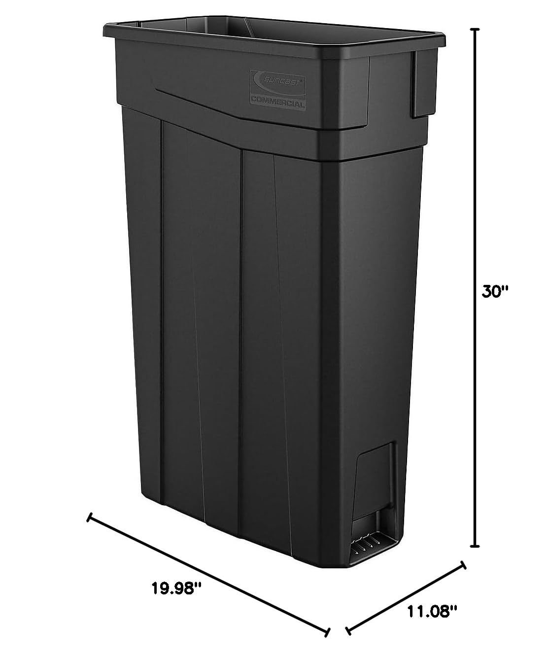 Suncast Commercial 23-Gallon Slim Narrow Trash and Recycling Bin