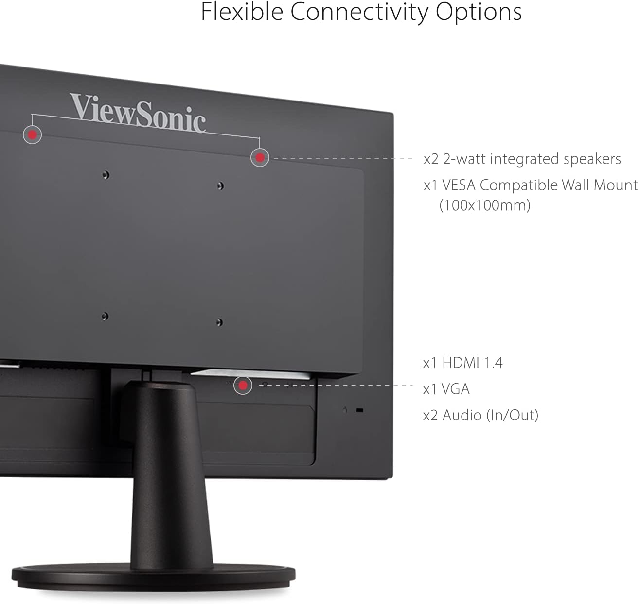 ViewSonic VA2247-MH / VA2447-MH Full HD 1080p Monitor with 100Hz, FreeSync, Eye Care