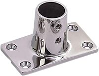 Sea-Dog Rail Base Fitting Rectangular Base 90° 316 Stainless Steel - 1-7/8" x 3-3/16" - 1" OD