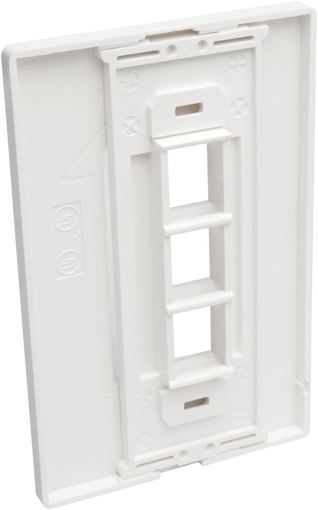 Tripp Lite Single-Gang Universal Keystone Wall Plate (N080 Series), White