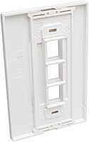 Tripp Lite Single-Gang Universal Keystone Wall Plate (N080 Series), White