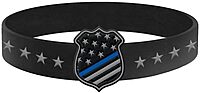 THIN BLUE LINE USA Silicone Shield Bracelet