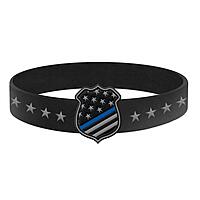 THIN BLUE LINE USA Silicone Shield Bracelet