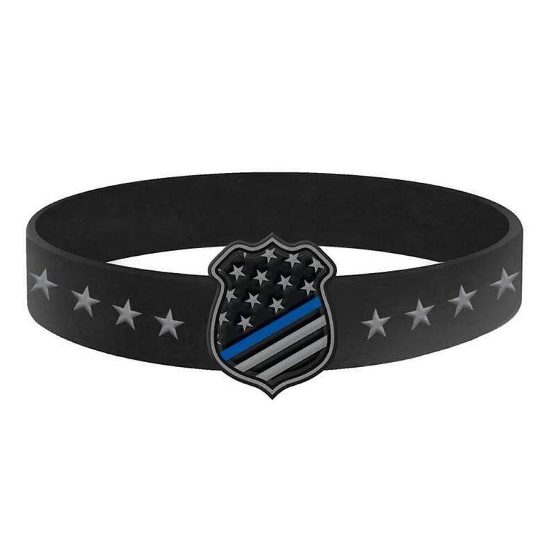 THIN BLUE LINE USA Silicone Shield Bracelet