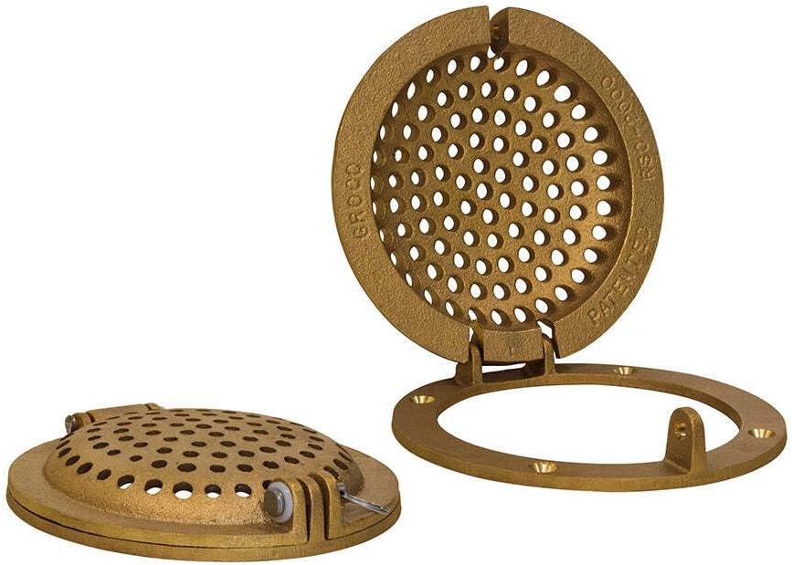 GROCO Bronze Round Hull Strainer w/Access Door f/Up to 1" Thru-Hull